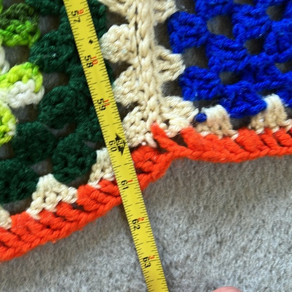 💕GORGEOUS Vintage Granny Square Afghan Crochet Blanket Throw - Picture 3 of 13